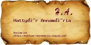 Hattyár Annamária névjegykártya