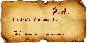 Hattyár Annamária névjegykártya