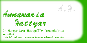 annamaria hattyar business card